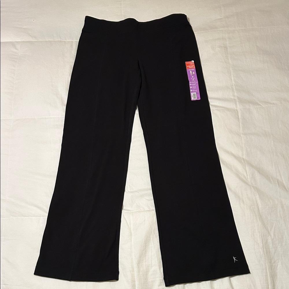 Danskin Now Black Boot Cut Fitted Pants